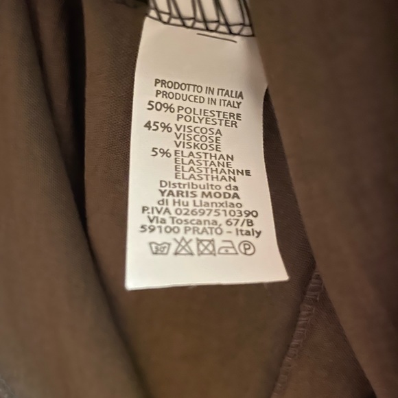 Italy Moda V Neck OS Dress from France Cocoa Brown NWT - Picture 4 of 8